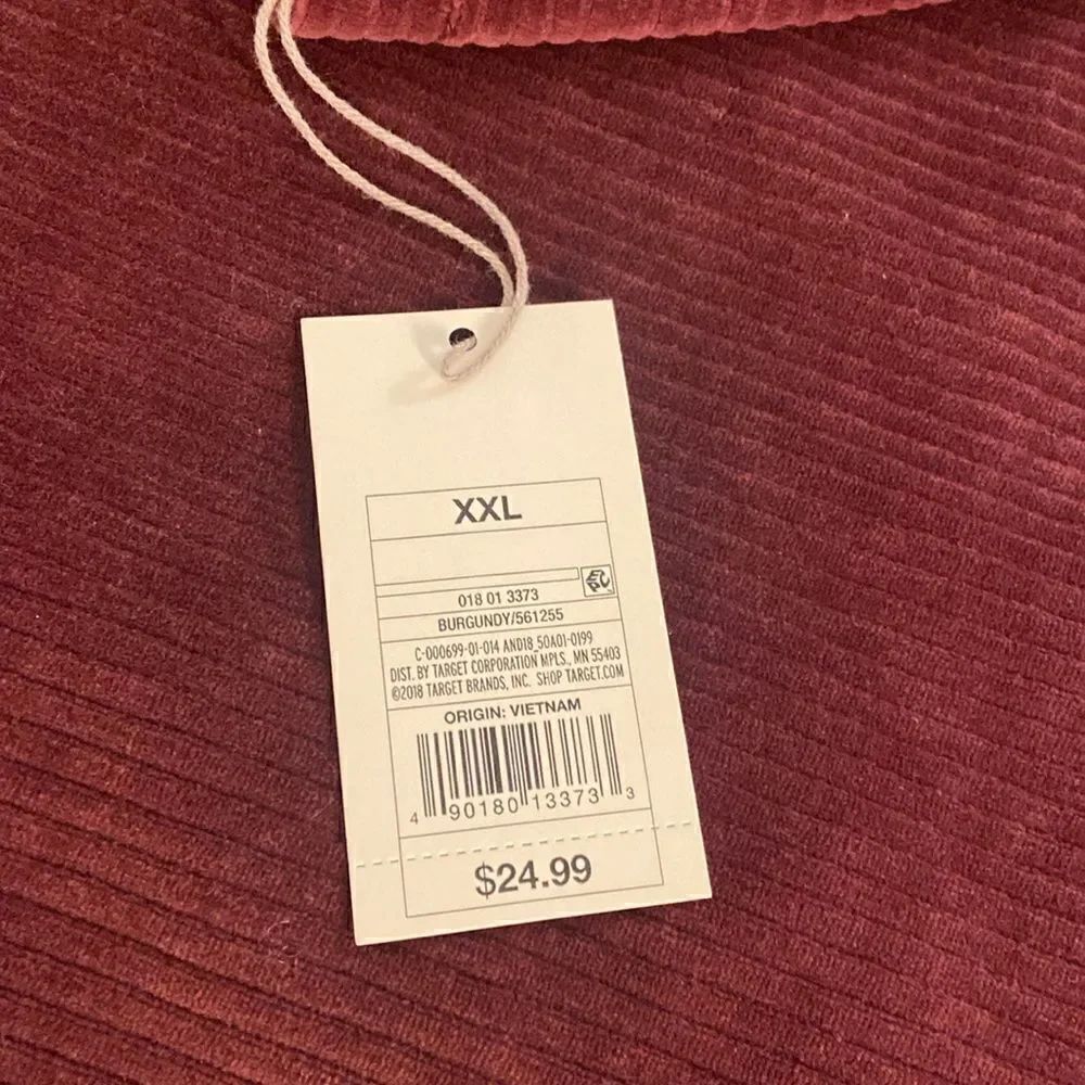 Maroon Mock Neck Ribbed Sweater A New Day Size XXL - Picture 4 of 5